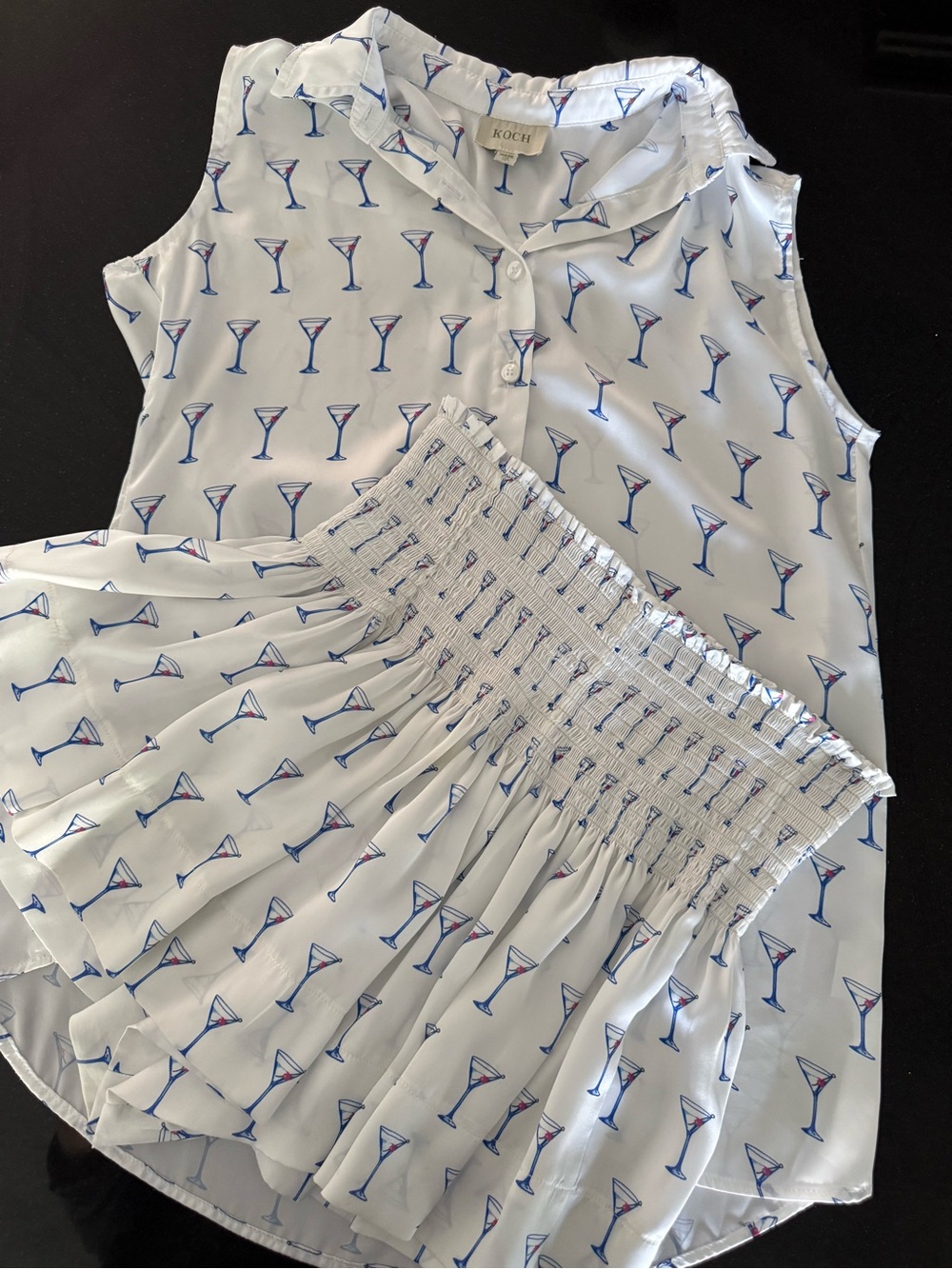 Koch Erica Skirt and Shirt Martini Glasses Set